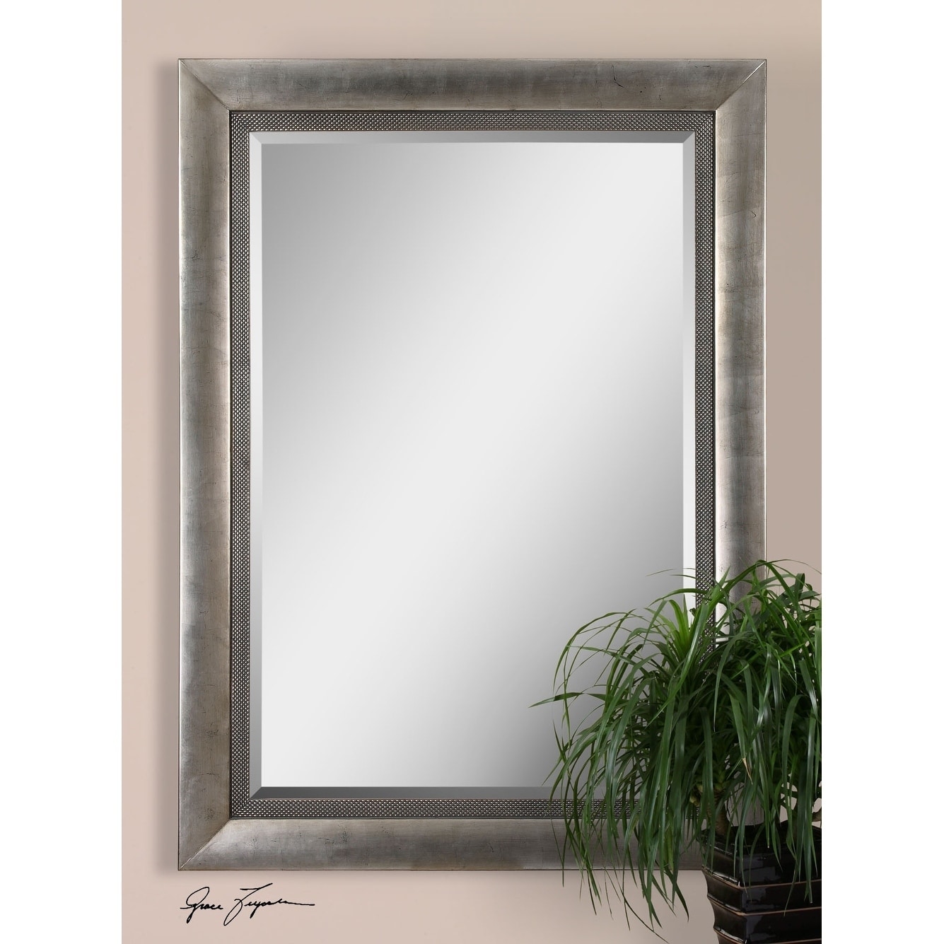 Uttermost Gilford Antique Silver Leaf Mirror - Antique Silver