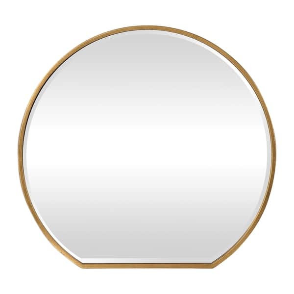 slide 2 of 5, Uttermost Cabell Metallic Gold Leaf Mirror