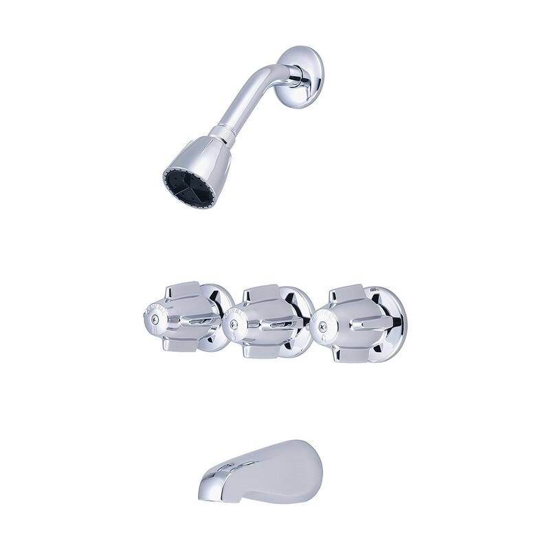 Three Handle Tub & Shower Set