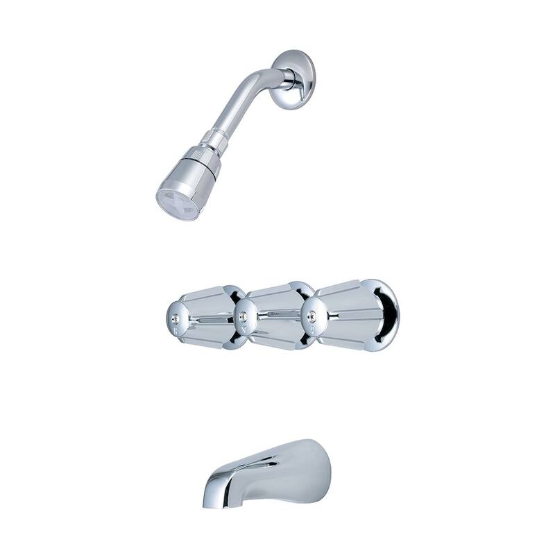 Three Handle Tub/Shower Set