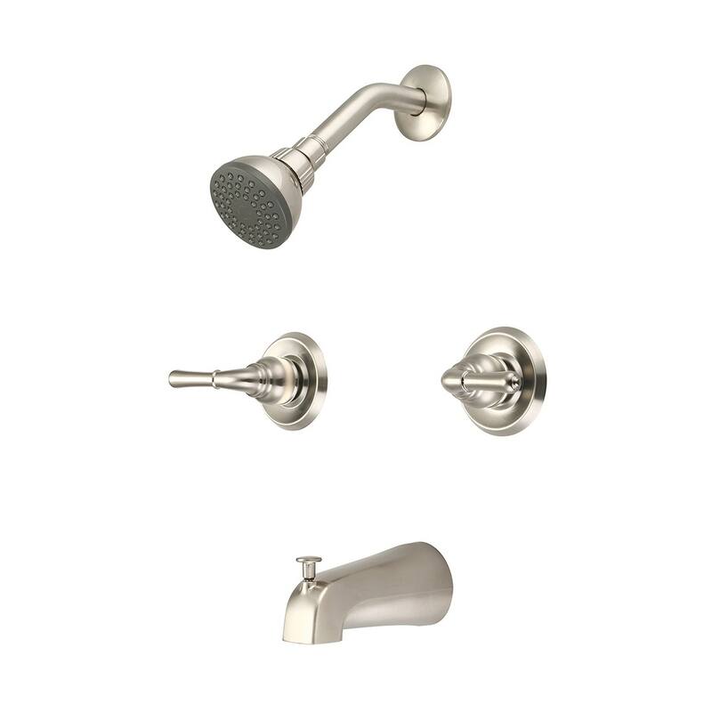 Two Handle Tub/Shower Set - Nickel Finish