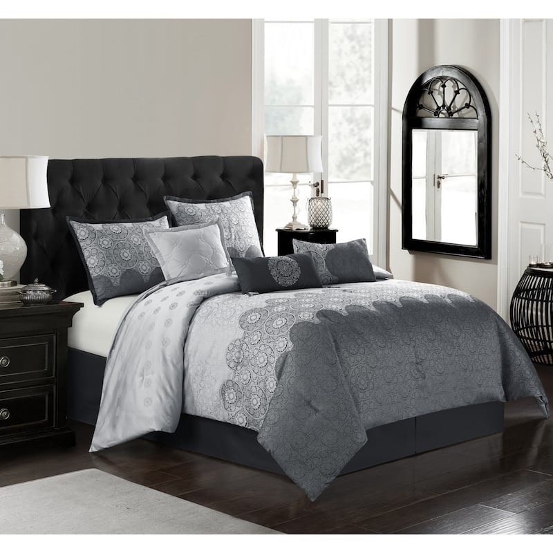 Nanshing Indio 7 Piece Medallion Jacquard Comforter Set