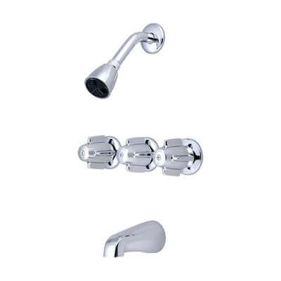 Three Handle Tub & Shower Set