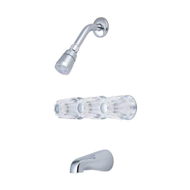 Three Handle Tub/Shower Set