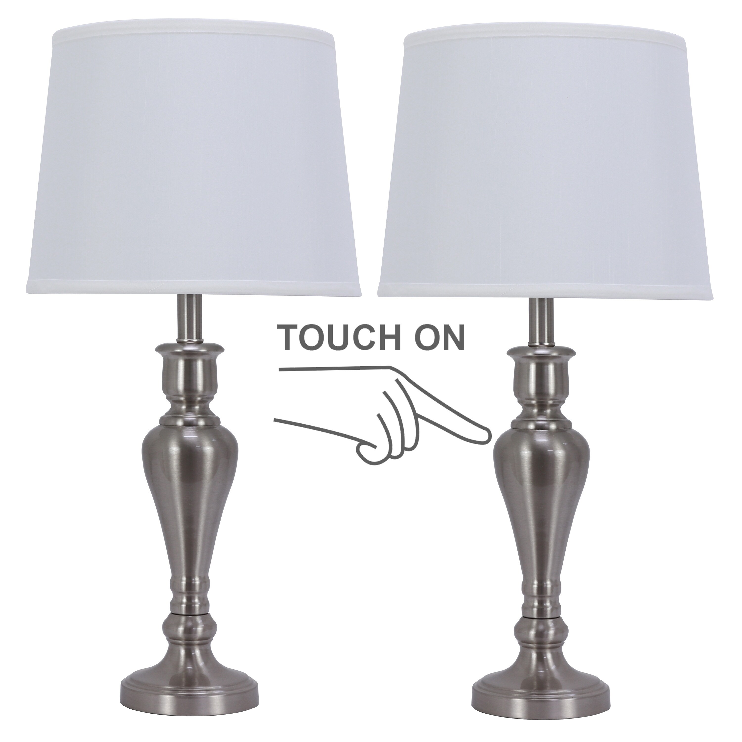 touch operated bedside lamps