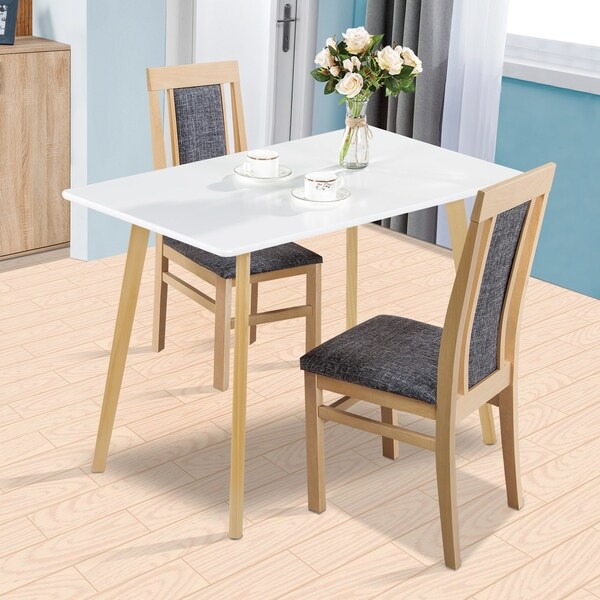 Shop Sleeplanner Wood Dining Table, White 30TB09D - On ...