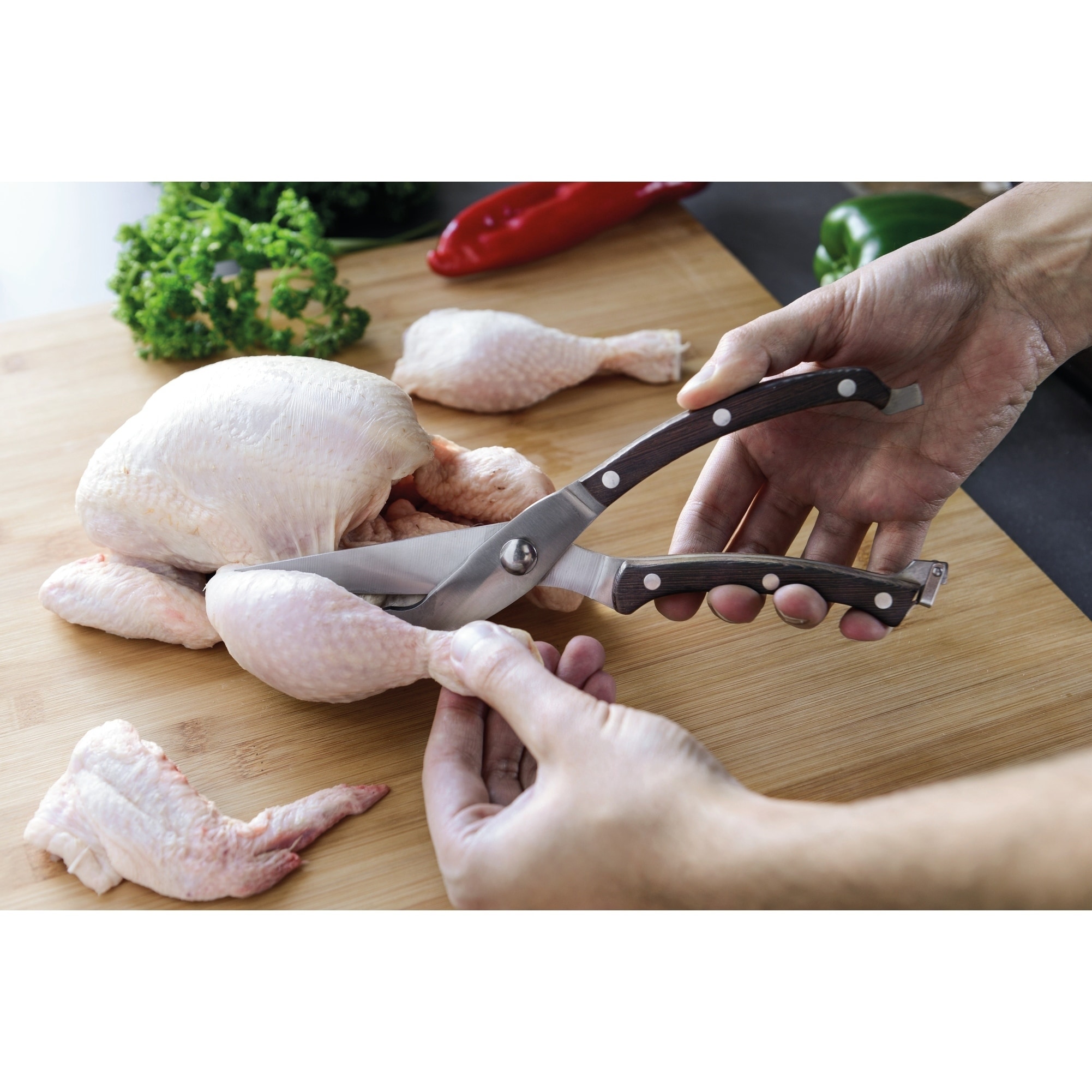 Ultra Sharp Chef Knife, 8 Inch Kitchen Knife with Poultry Shear