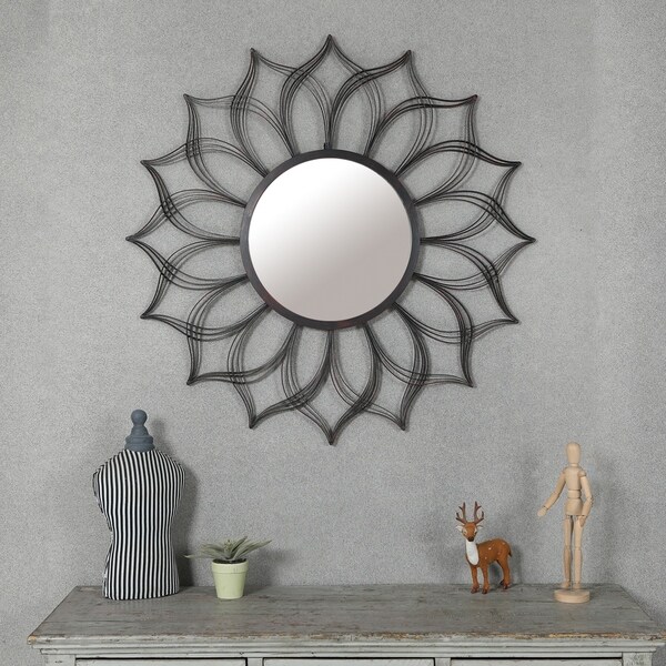 Shop Sunflower Mirror Wall Decor On Sale Overstock 21943469