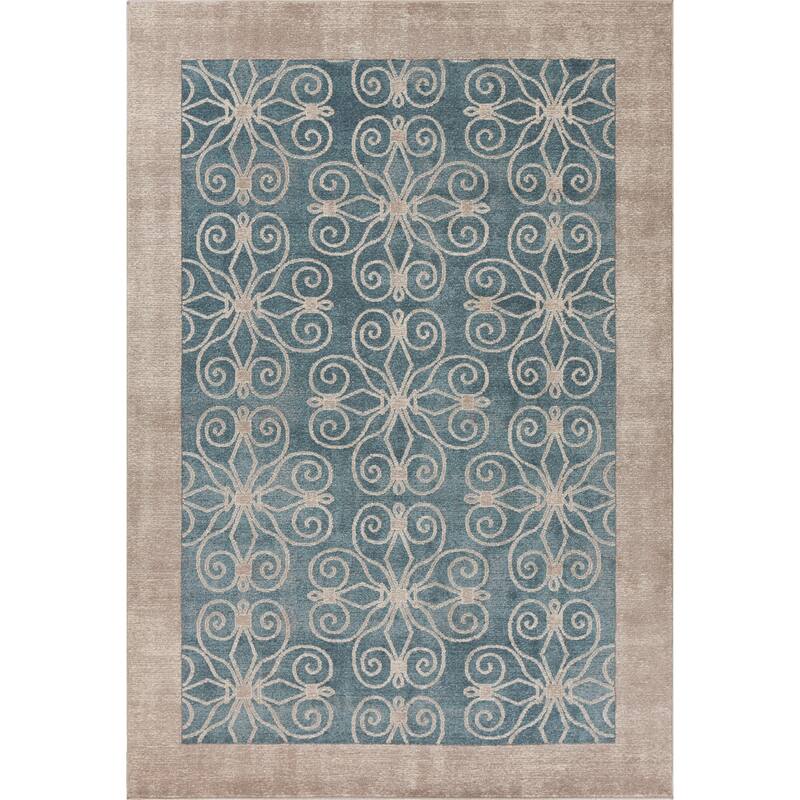Libby Langdon Winston Looking Glass Rug - 8'9" x 13' - Teal