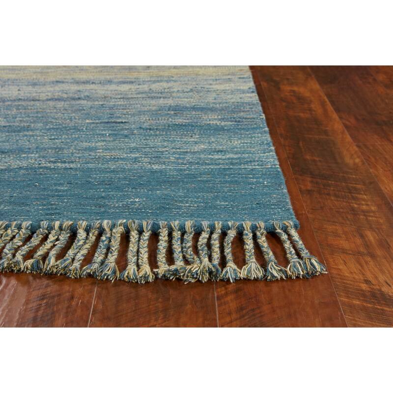 Libby Langdon Homespun Ocean Landscape Hand-woven Wool Rug