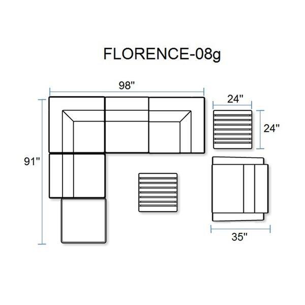 Florence 8 Piece Outdoor Wicker Patio Furniture Set 08g Bed Bath