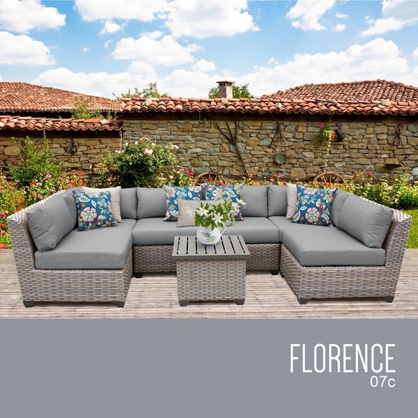 Shop Florence 7 Piece Outdoor Wicker Patio Furniture Set ...