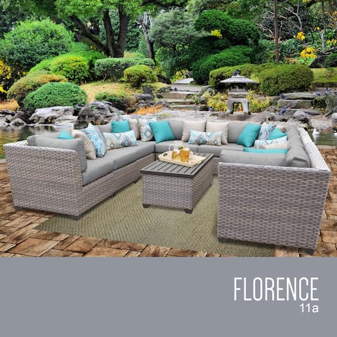 Florence 11 Piece Outdoor Wicker Patio Furniture Set 11a