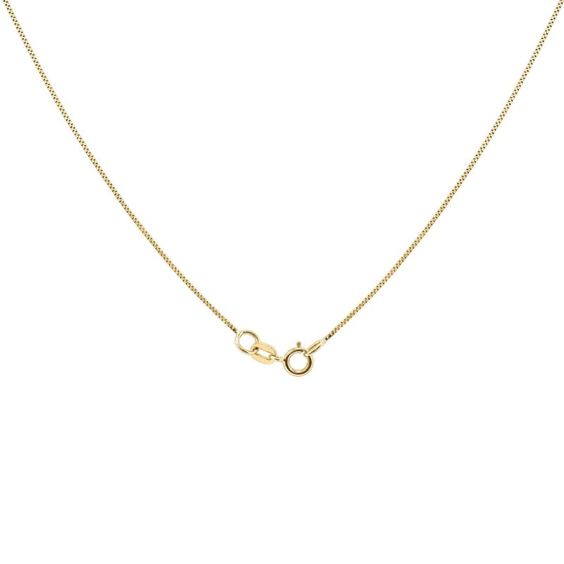14K Yellow Gold 18" Box Chain with Spring Ring Clasp