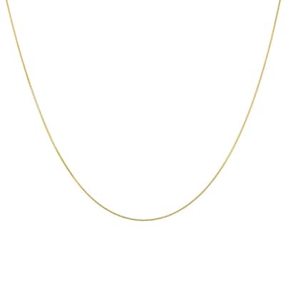 14K Yellow Gold 16" Box Chain with Spring Ring Clasp