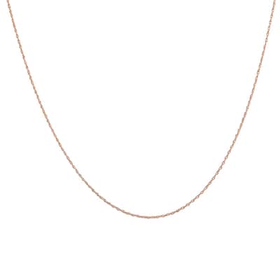 14K Rose Gold 16" Rope Chain with Spring Ring Clasp