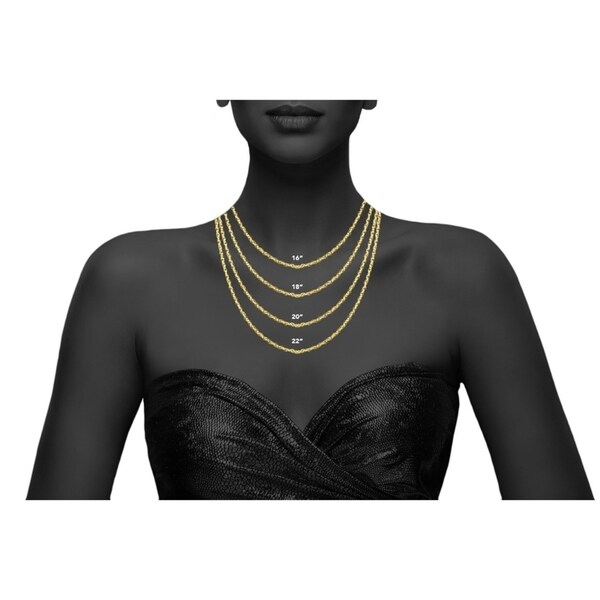 10k gold 18 inch rope chain