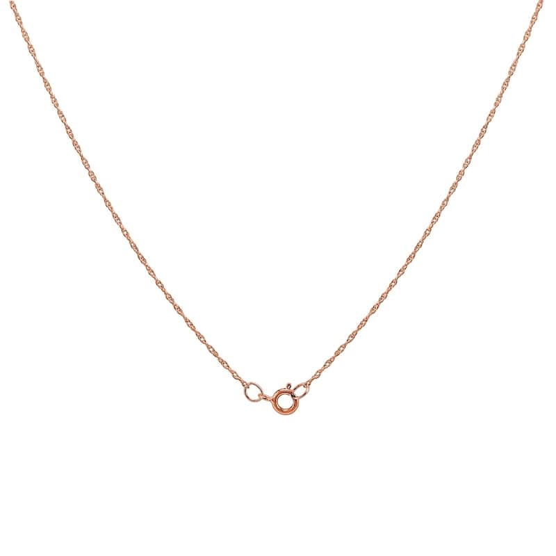 14K Rose Gold 20" Rope Chain with Spring Ring Clasp
