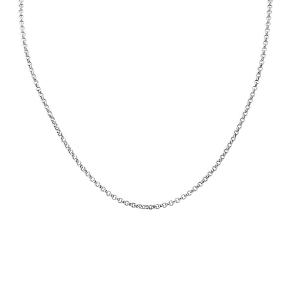 14K White Gold 2.3mm Rolo Chain with Lobster Clasp