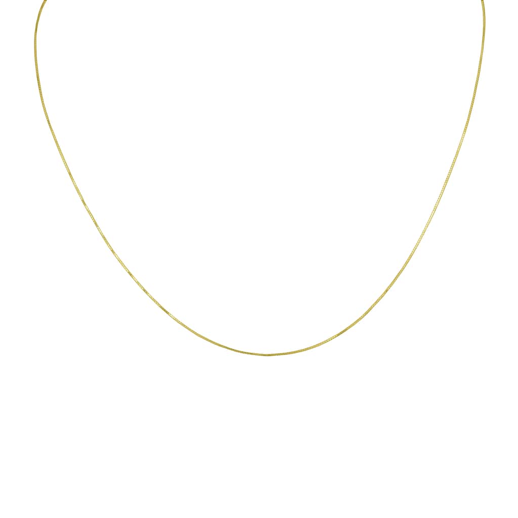 14K Yellow Gold 0.53mm Box Chain with Lobster Clasp - 18 Inch