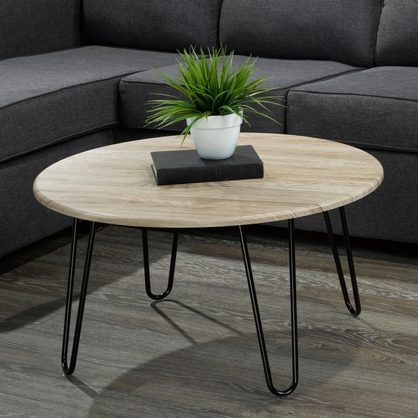 Tario-Faux wood/Metal Coffee Table
