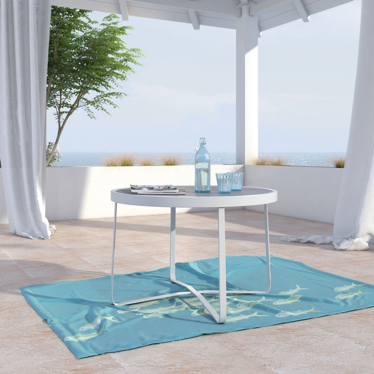 Elle Decor Mirabelle Outdoor Coffee Table French White Elle Decor Mirabelle Outdoor Coffee Table French White