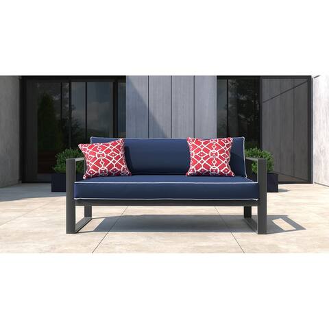 Tommy Hilfiger Monterey Outdoor Sofa, Gray Gunmetal