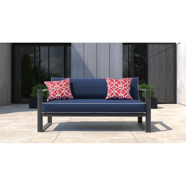 Shop Tommy Hilfiger Monterey Outdoor Sofa Gray Gunmetal