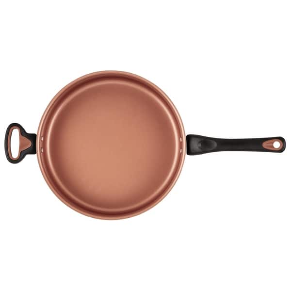 Farberware Glide Copper Ceramic Nonstick Straining Saucepan, 3