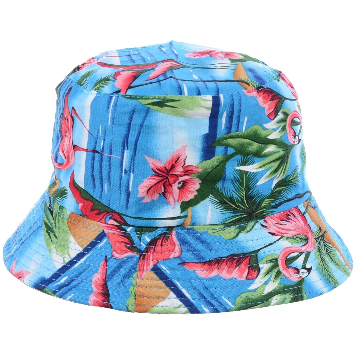 Fashion Packable Reversible Black Printed Fisherman Bucket Sun Hat