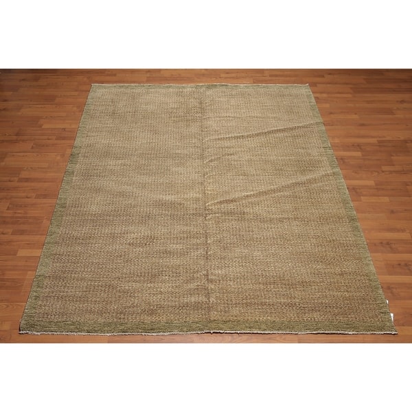 Samad Modern Textured Look Oriental Pile Area Rug Sage/Gold 8' x 10' 8' x 10' Bed Bath