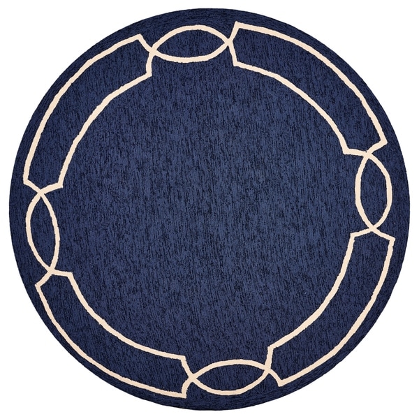 Havenside Home Wales Ocean Madison Outdoor Round Rug - 7' Round