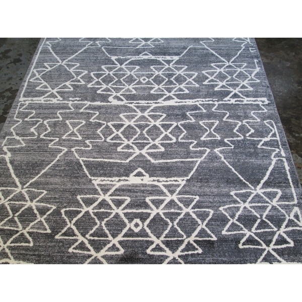 Huge Hand Carved Farmhouse Grey Faux Wool Area Rug 7 10 X Huge Hand Carved Farmhouse Grey Faux Wool Area Rug 7 10 X 6 On Free Shipping Today 21945582