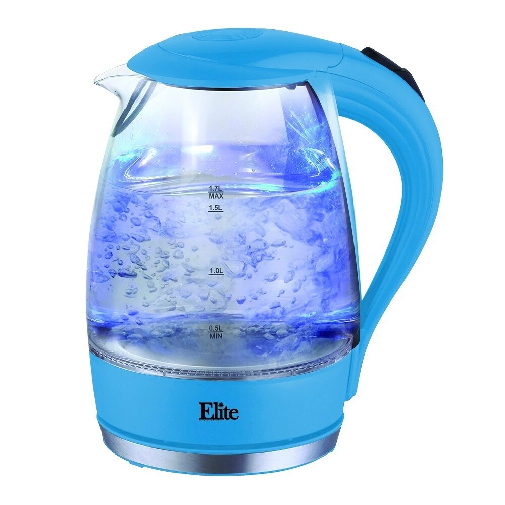 EliteElite 1.7 Liter Glass Cordless 1.7L Glass Cordless Electric Kettle