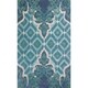 preview thumbnail 4 of 3, Bob Mackie Home Blue/Green Opulence Hand-tufted Wool Rug