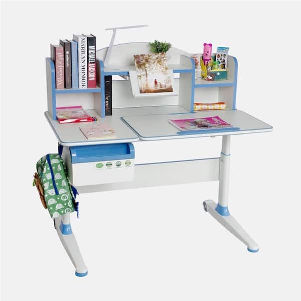 Shop Tgeg Kid S Study Desk Height Adjustable Tilted With Book