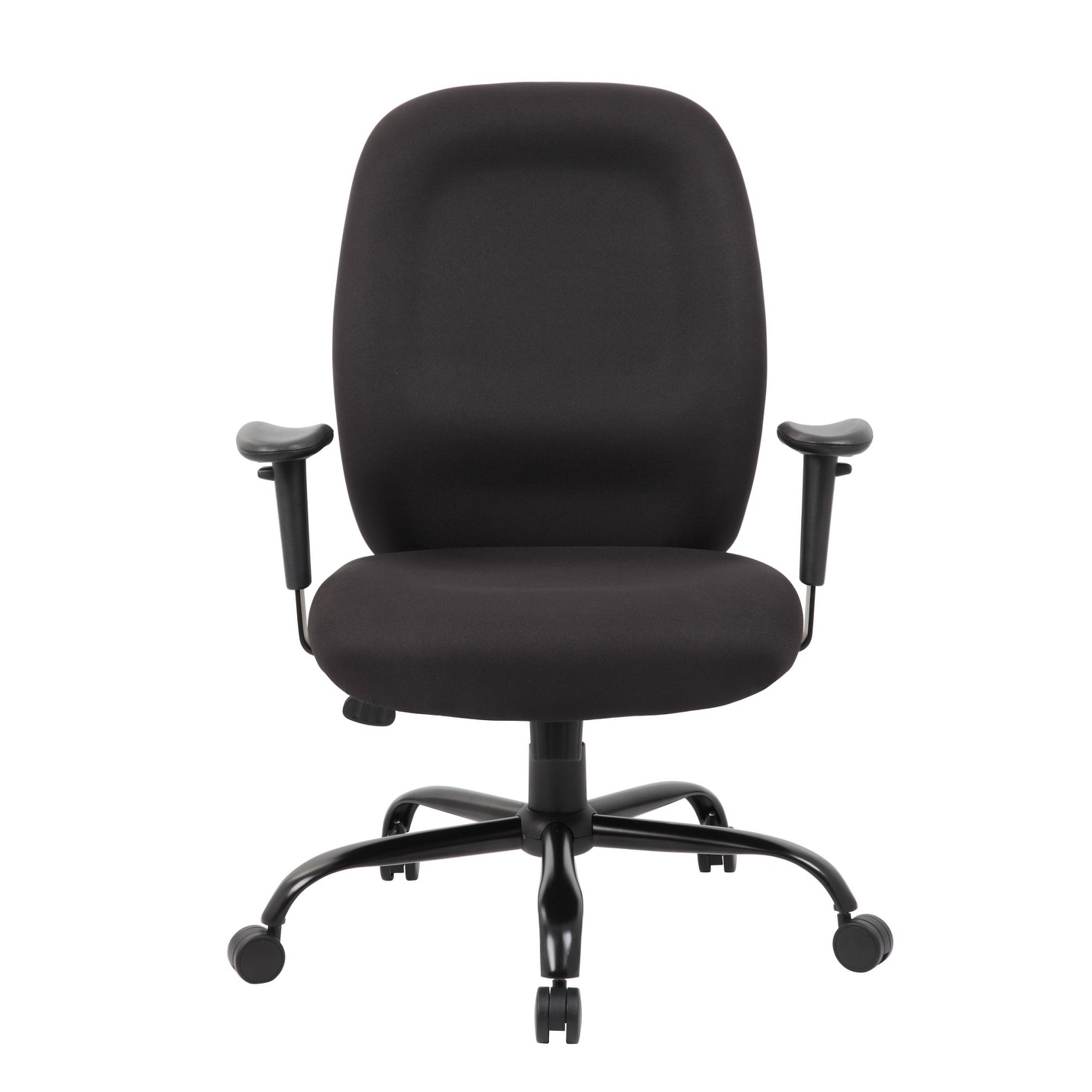 BOSS Office Products High Back Desk Chair Grey Vinyl Chrome Frame