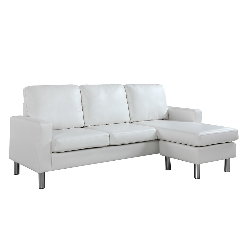 Modern Small Bonded Leather Sectional Sofa 21950411 Modern Small Bonded Leather