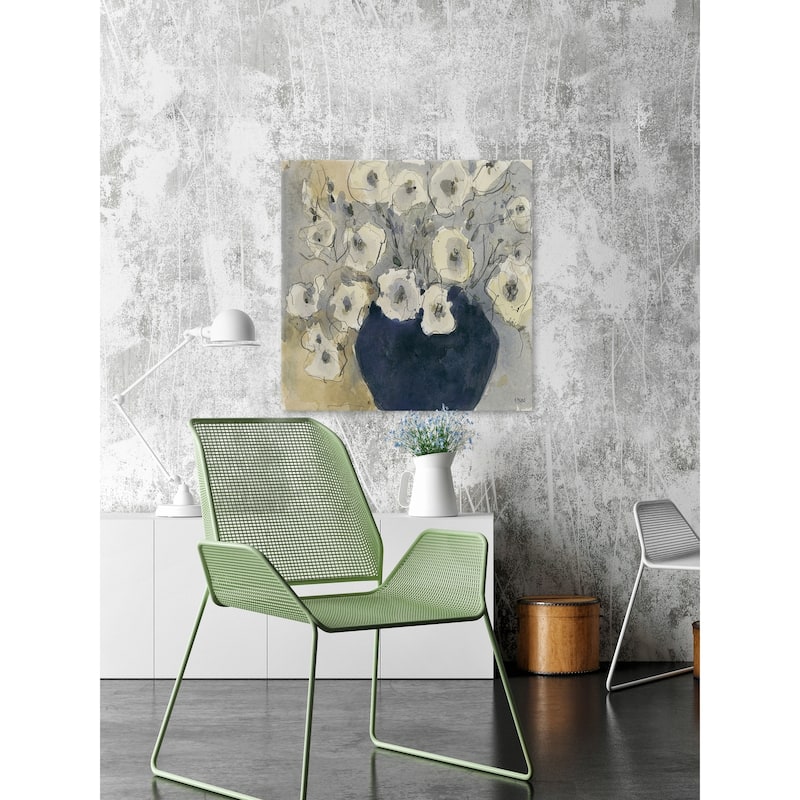 White Blossom Study I' Painting Print on Wrapped Canvas - Multi-Color