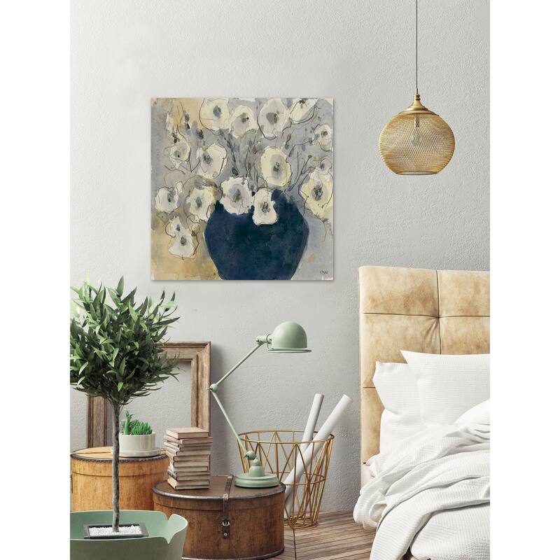 White Blossom Study I' Painting Print on Wrapped Canvas - Multi-Color