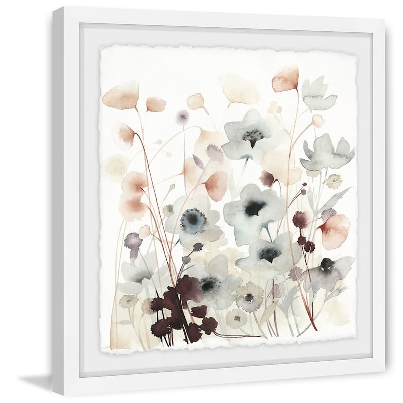 Bespoken Blossoms II' Framed Painting Print - Multi-Color