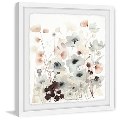 Bespoken Blossoms II' Framed Painting Print - Multi-Color