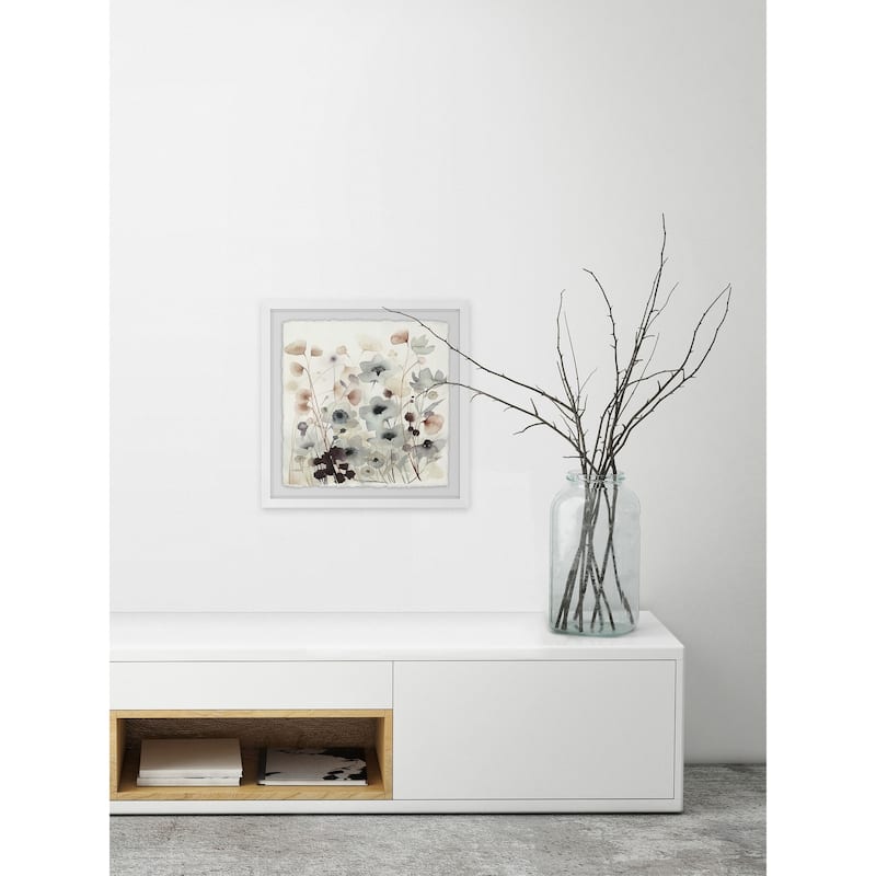 Bespoken Blossoms II' Framed Painting Print - Multi-Color