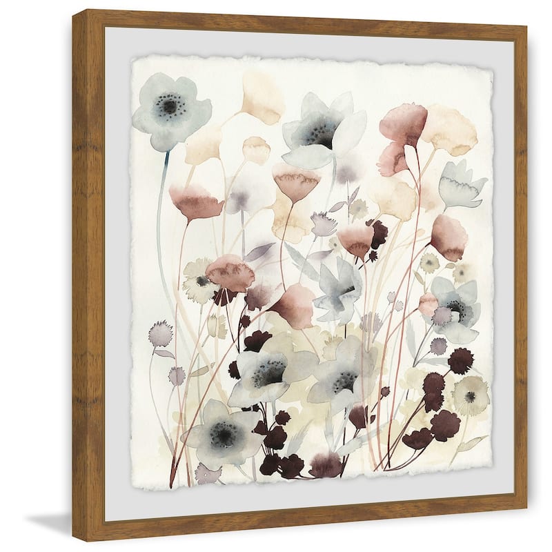 Bespoken Blossoms I' Framed Painting Print - Multi-Color