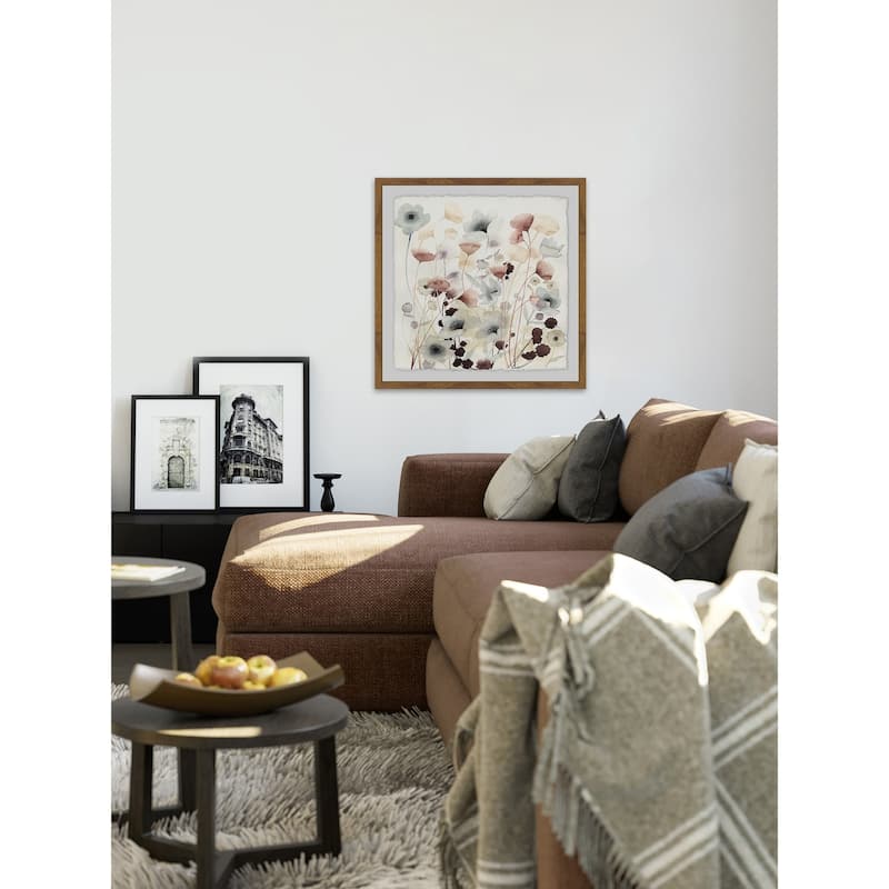 Bespoken Blossoms I' Framed Painting Print - Multi-Color
