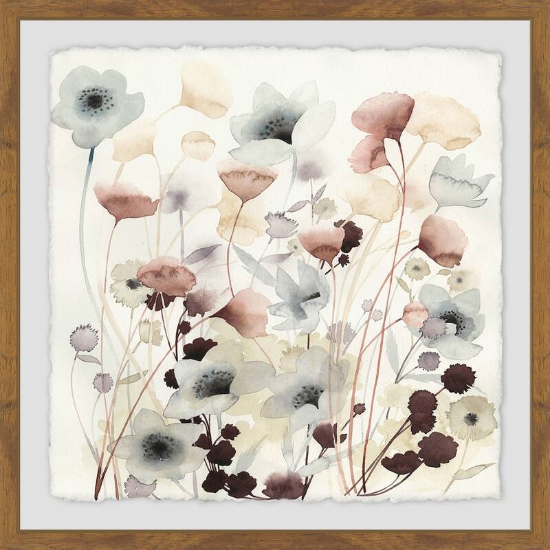 Bespoken Blossoms I' Framed Painting Print - Multi-Color