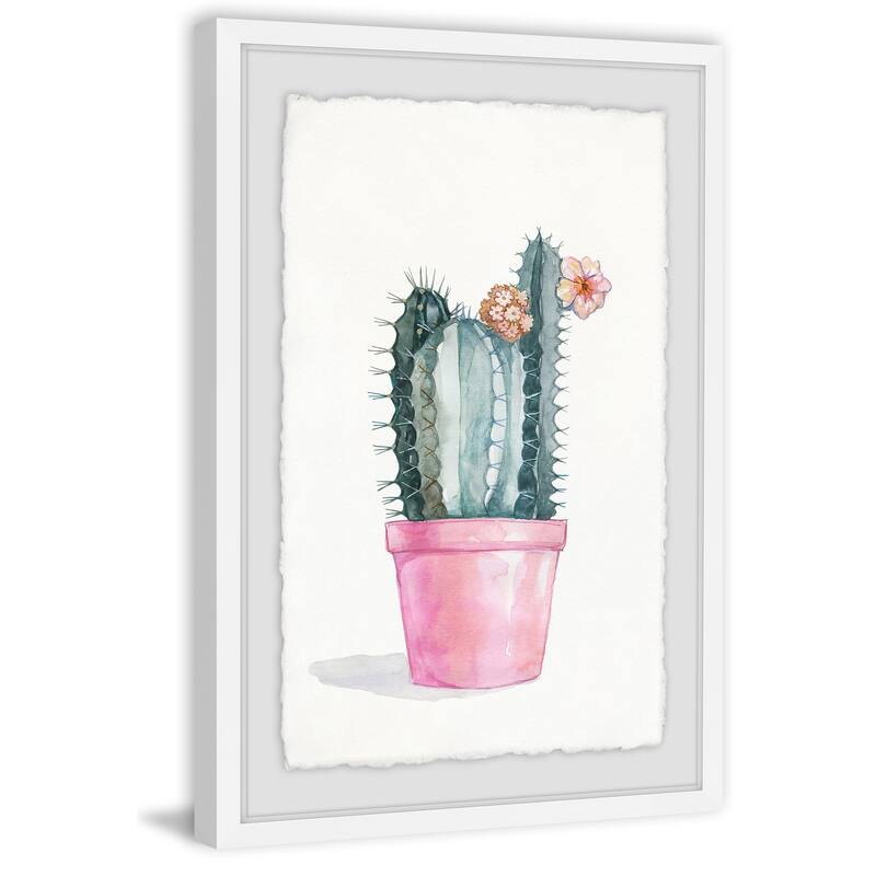 Flowering Succulent II' Framed Painting Print - Multi-Color