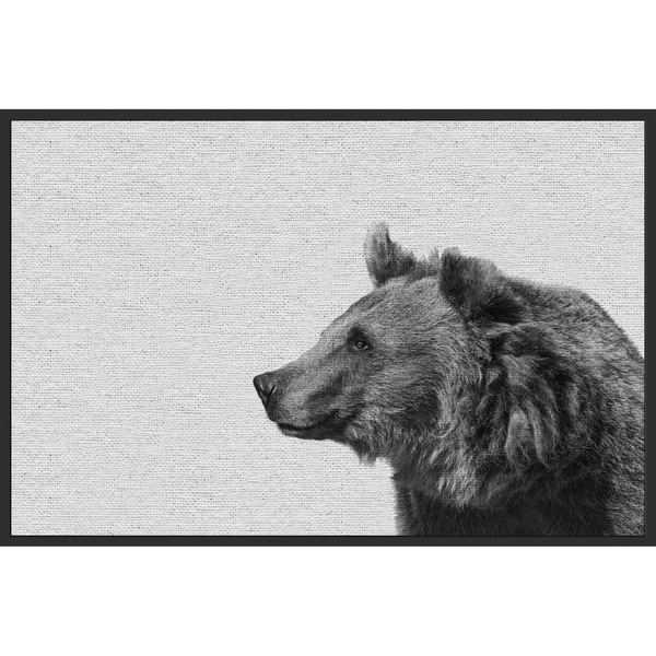 Marmont Hill - Handmade Side Furry Bear II Floater Framed Print on Canvas