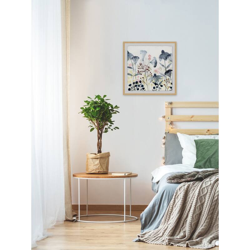 Layered Gardens I' Framed Painting Print - Multi-Color