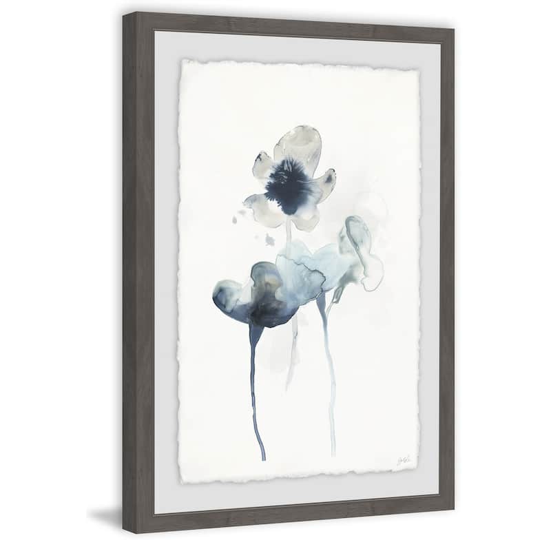 Midnight Blossoms II' Framed Painting Print - Multi-Color